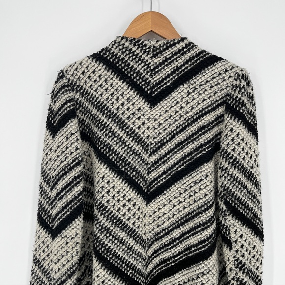 ba&sh Icare Open Front Knit Cardigan Black White - 1 (US Small) - Picture 11 of 11
